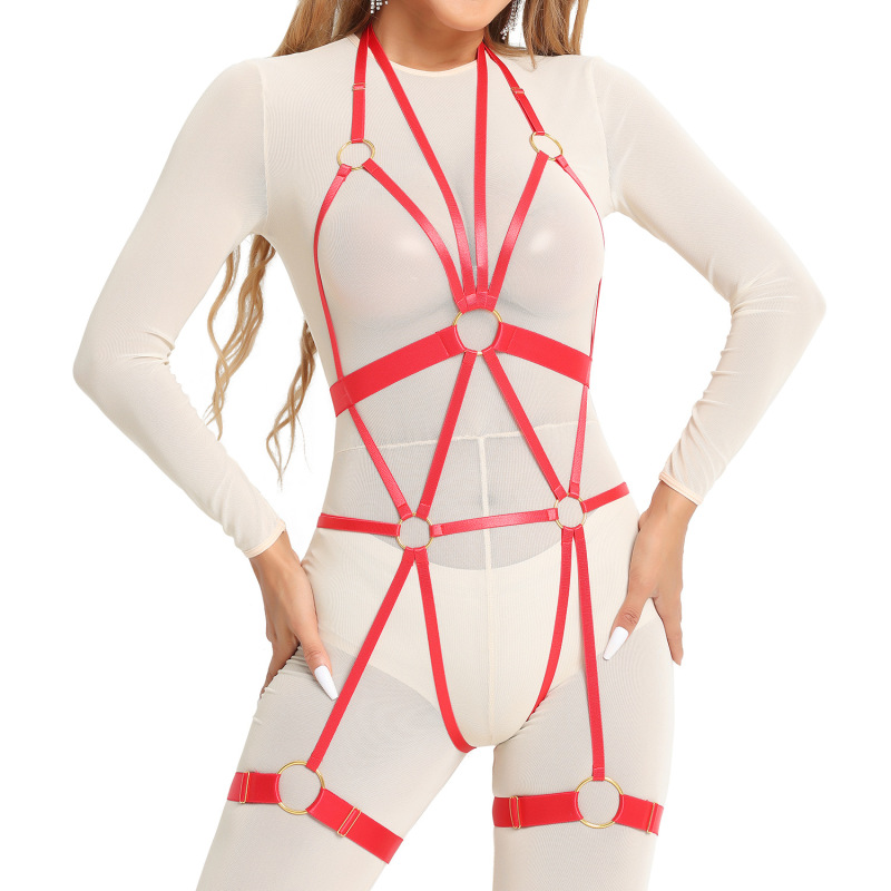 N0245--SM strappy body shaping harness underwear sexy no-take-off sexy suit