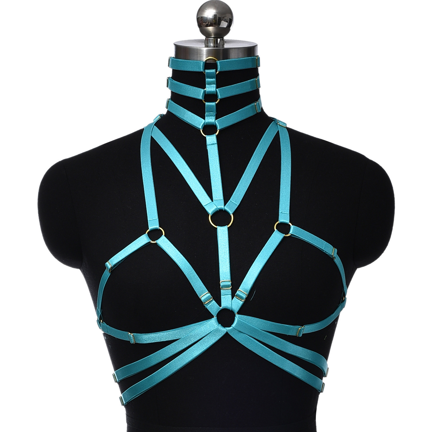 O0846-Bar dance queen sexy strappy hollow breast-exposed lingerie