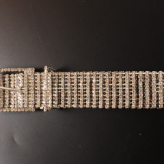 YL22513-Retro light luxury rhinestone waist chain with diamonds, fashionable and personalized silver diamond-encrusted European and American women's belt