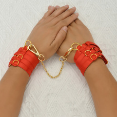 O0893-cosplay sex accessories red handcuffs