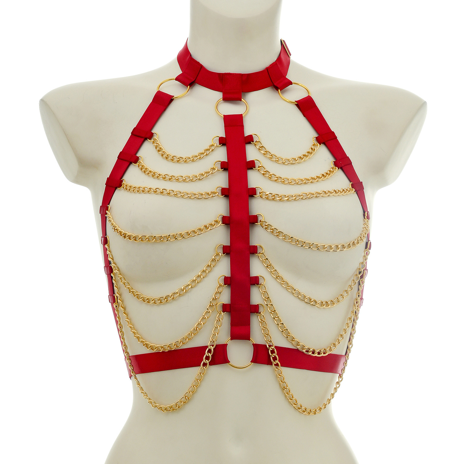 O0908--Multi-color optional hollow chain women's sexy harness