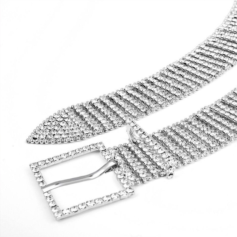 tb-21-Exaggerated hot girl diamond waist chain jewelry European and American fashionable and sexy multi-drainage diamond belt waist jewelry for women