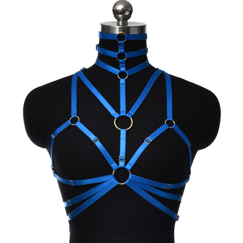 O0846-Bar dance queen sexy strappy hollow breast-exposed lingerie