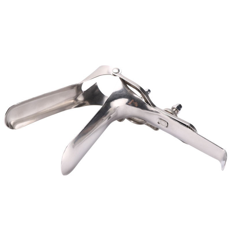 RYSM-059--Metal vaginal dilator, anal and vaginal dilator, long-handled stainless steel adult enema sex toy