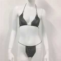 GC120-Women's European and American Hot Girl Bikini Sexy Backless Swimming Beach Split Rhinestone Bikini for Women