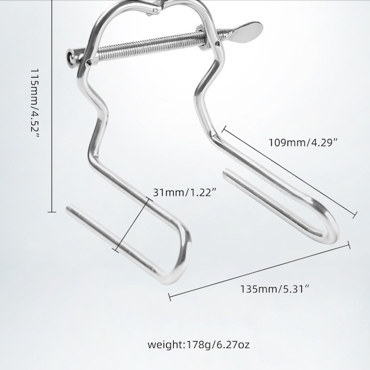 RYSM-129-A-ZB--Metal anal expander, posterior chamber expander, female anal expander, vaginal dilator, vaginal training sex toy