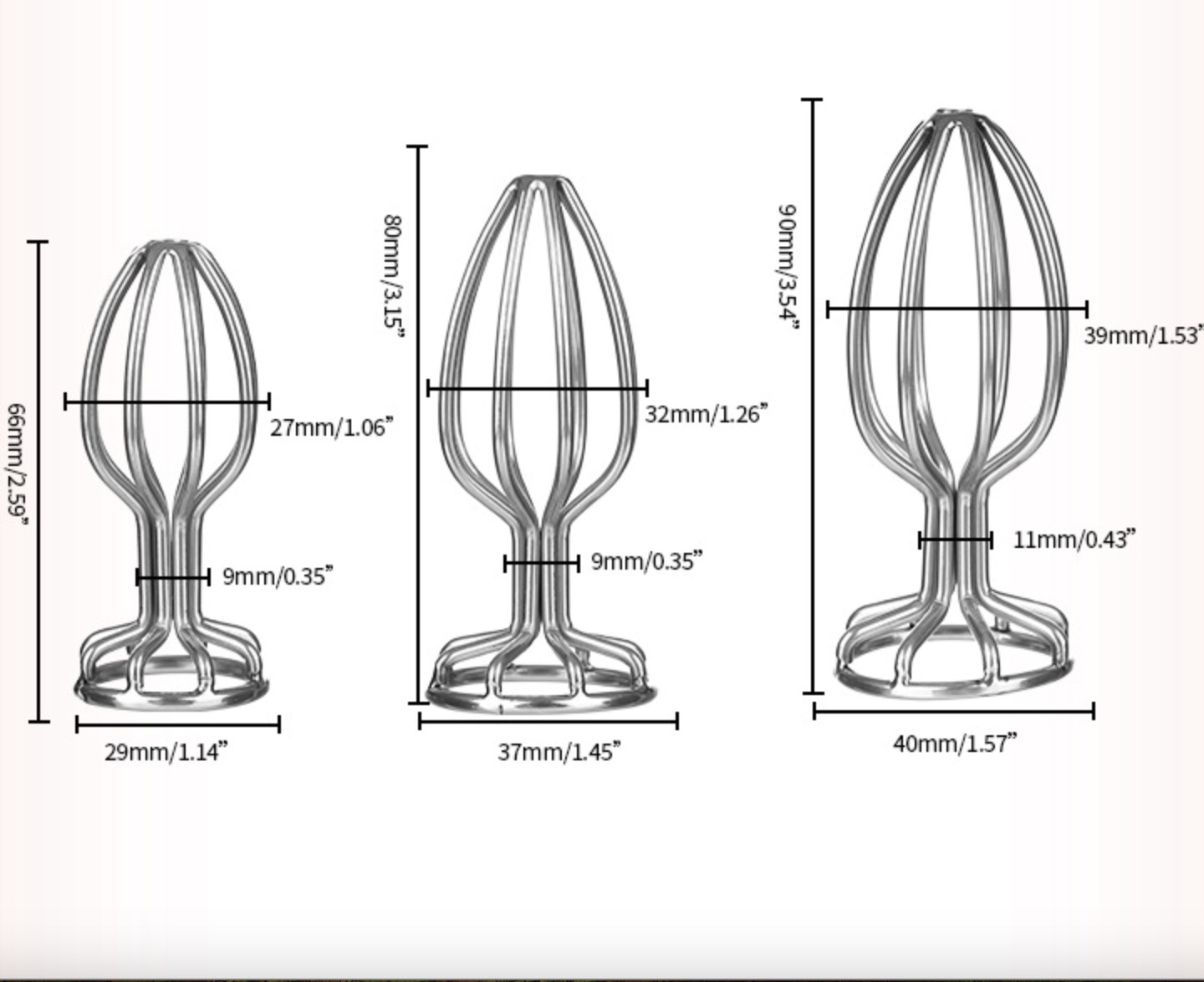 RYLK-001--Interesting metal round bottom hollow anal plug for anal enlargement and training