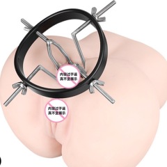 RYSM-130-B-ZTBH--Erotic resin base metal anal dilator can manually adjust the anus and vaginal dilator