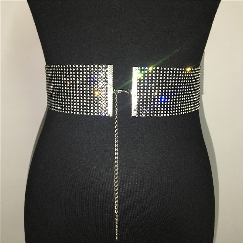 GC063-Body Chain Super Flash Waist Rhinestone Rhinestone Waist Chain Fashionable Girdle Belt for Women