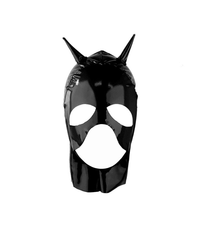 68182--Glossy patent leather mirror sexy lingerie for women, zippered crotchless nightclub cat girl jumpsuit