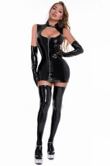 6882--Glossy patent leather tights, high elasticity, glossy leather, oily one-piece, sexy underwear