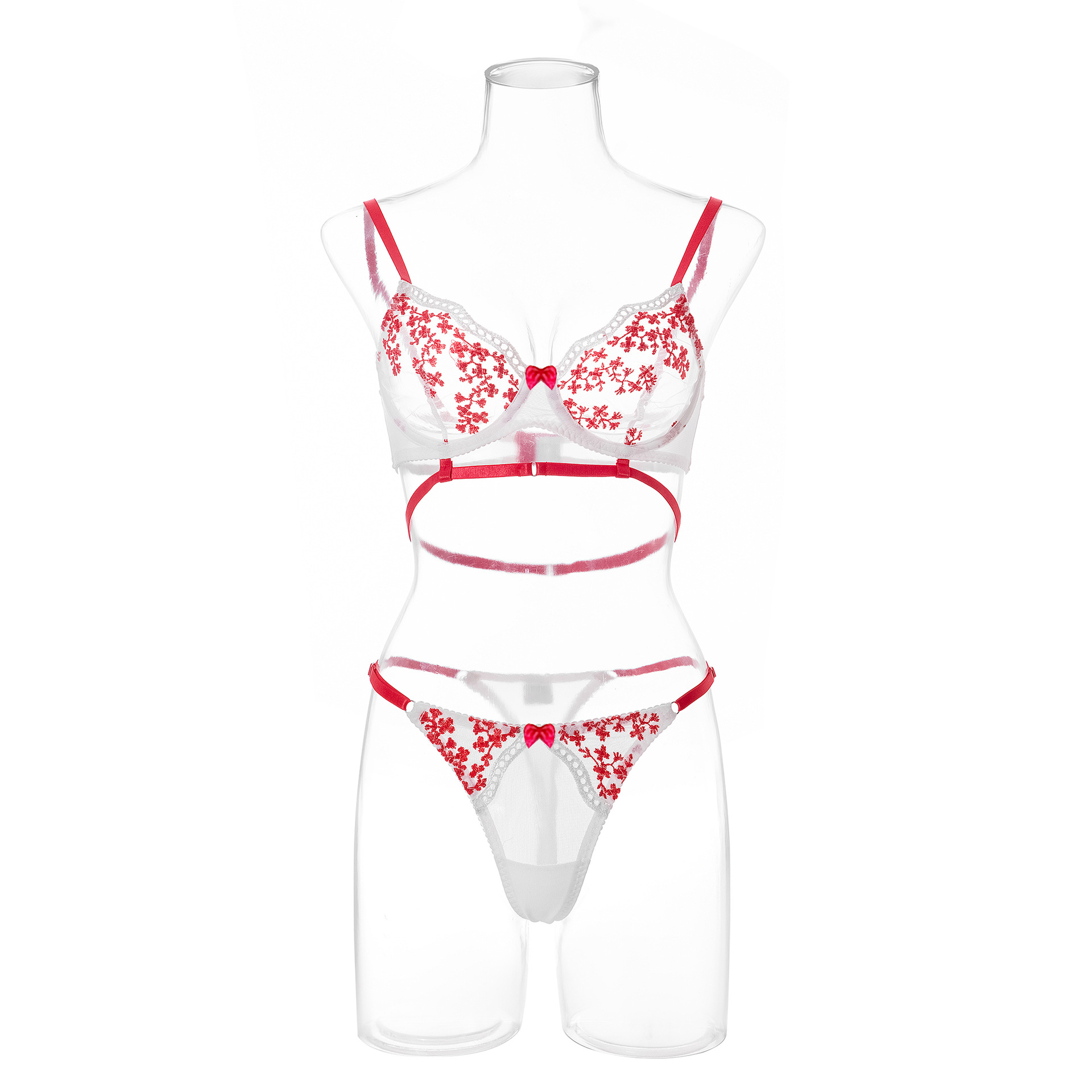 2026-Sexy Women's Floral Embroidered Underwear Bra Sexy Set