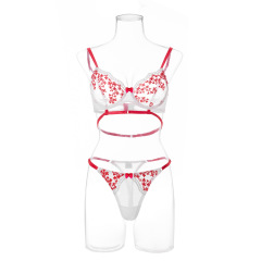 2026-Sexy Women's Floral Embroidered Underwear Bra Sexy Set