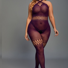 86018-Plus size sexy lingerie see-through cosplay bodysuit