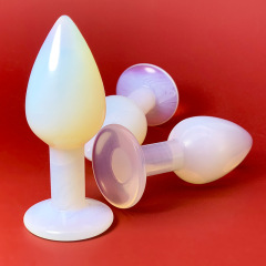 GS01--Jade anal plug, opal, obsidian anal plug