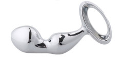 wo-32-For men and women who go out, they wear anchor metal anal plugs, adult products, anal expansion backcourt, hand-held handle anal plugs