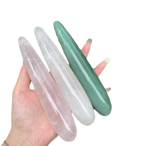 S158--Natural crystal multi-material crystal massage stick