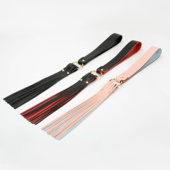 P025--Sexy leather whip spanking tool leather tassel loose whip flirting sp swatter