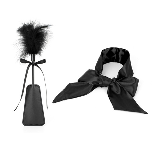 Z534--Adult products flirting and teasing bow feather clap blindfold sex toy