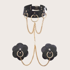 DCD0152--Nipple patch retro metal style necklace