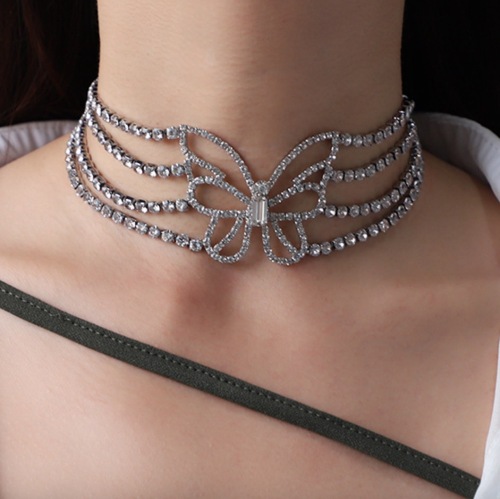 DNCN03582--High-end design exquisite girl's choker party necklace