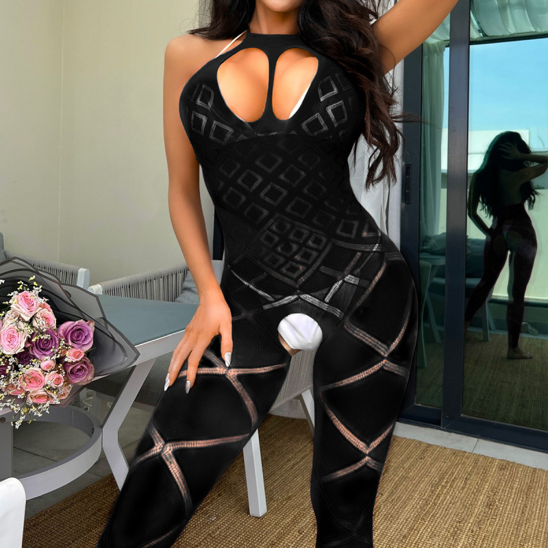 YD243--Popular tight-fitting backless one-piece mesh suit