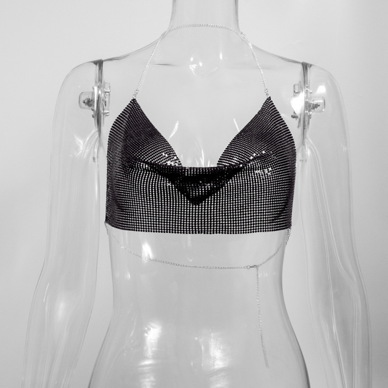 GC048--Sexy sling Amazon metal sequin sling sexy hot girl music festival outfit sequined sling for women
