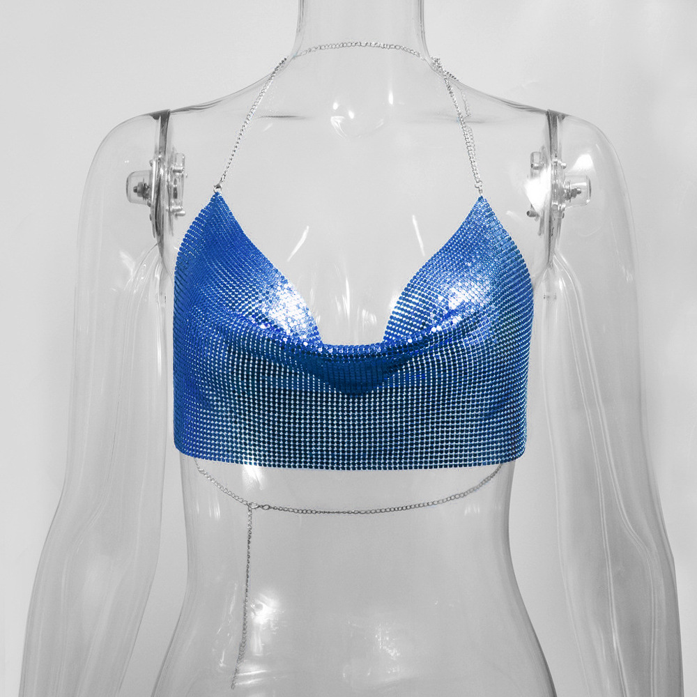 GC048--Sexy sling Amazon metal sequin sling sexy hot girl music festival outfit sequined sling for women