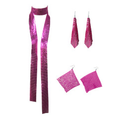 GC305--Personalized earrings geometric sequined aluminum mesh earrings ins style dress earrings square fashion earrings for women