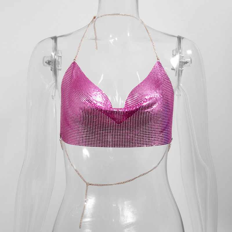 GC048--Sexy sling Amazon metal sequin sling sexy hot girl music festival outfit sequined sling for women