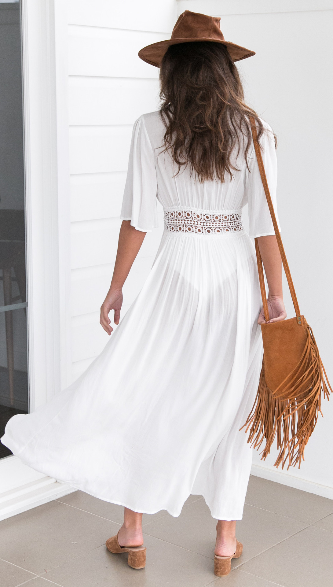 YY6018--Sexy strappy full skirt transparent beach maxi dress