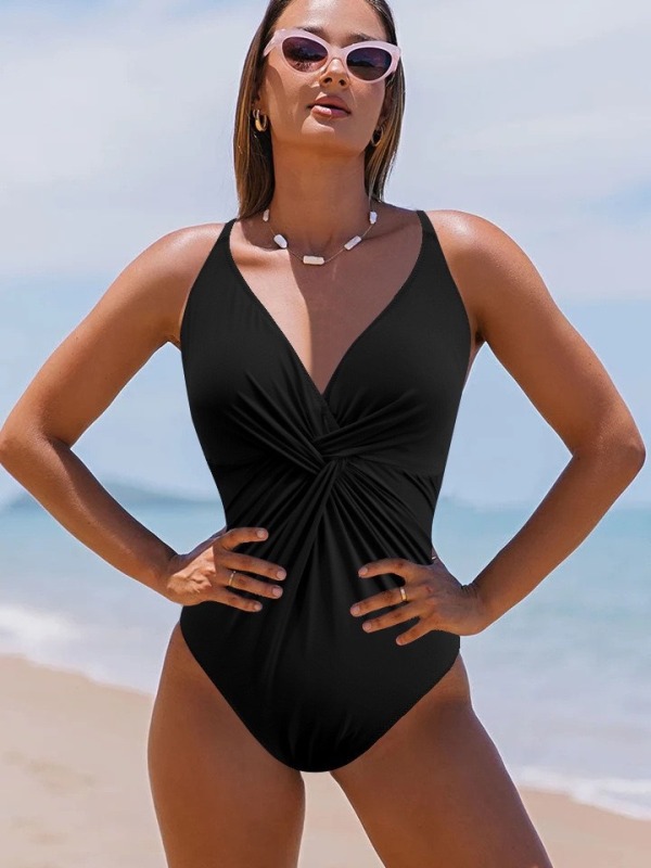 THY5844--One-piece conservative belly-covering slimming swimsuit high-end hot spring swimsuit