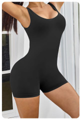 G9886--Shoulder straps showing back V peach buttocks yoga jumpsuit