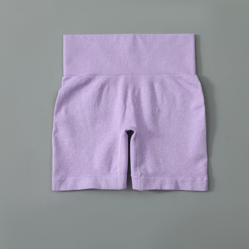 G9525--Seamless Yoga Wear Women's Sports Fitness Short Sleeve High Waist Hip Lifting Pants Suit 5-piece Set