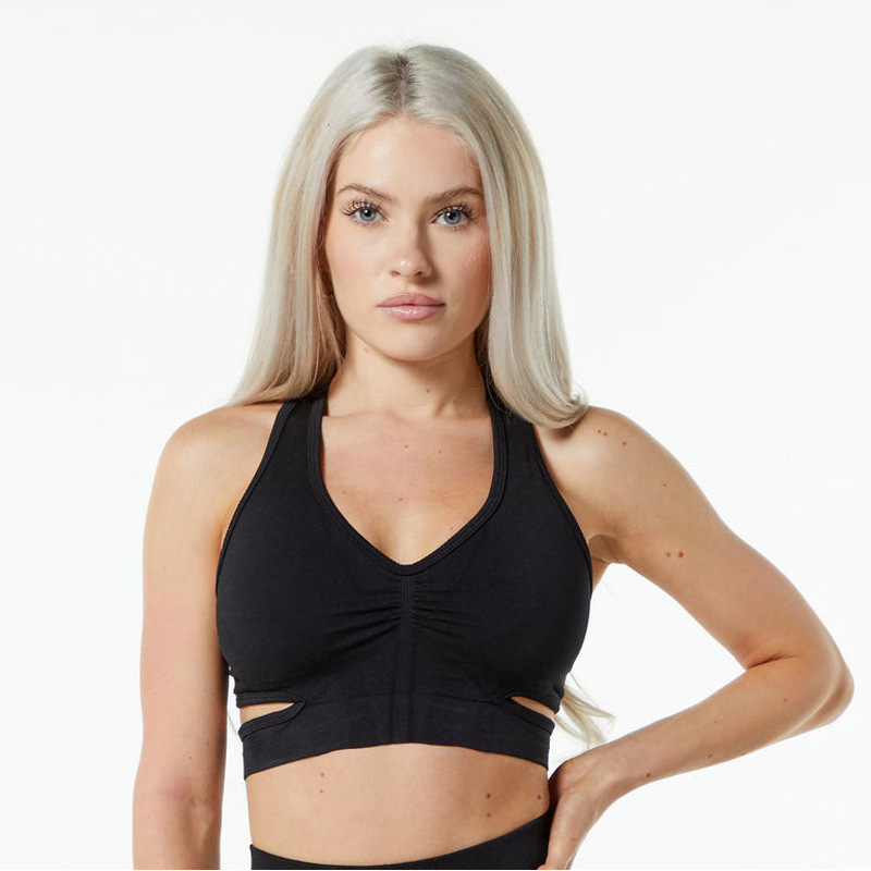 02B004--New yoga fixed bra pad sports bra