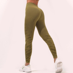 A23L203--New shiny silk leopard print yoga pants high waist hip lifting fat burning pants