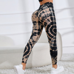 SCK006--Popular Tie Dye Seamless Yoga Pants High Waist Butt Lifting Fitness Pants