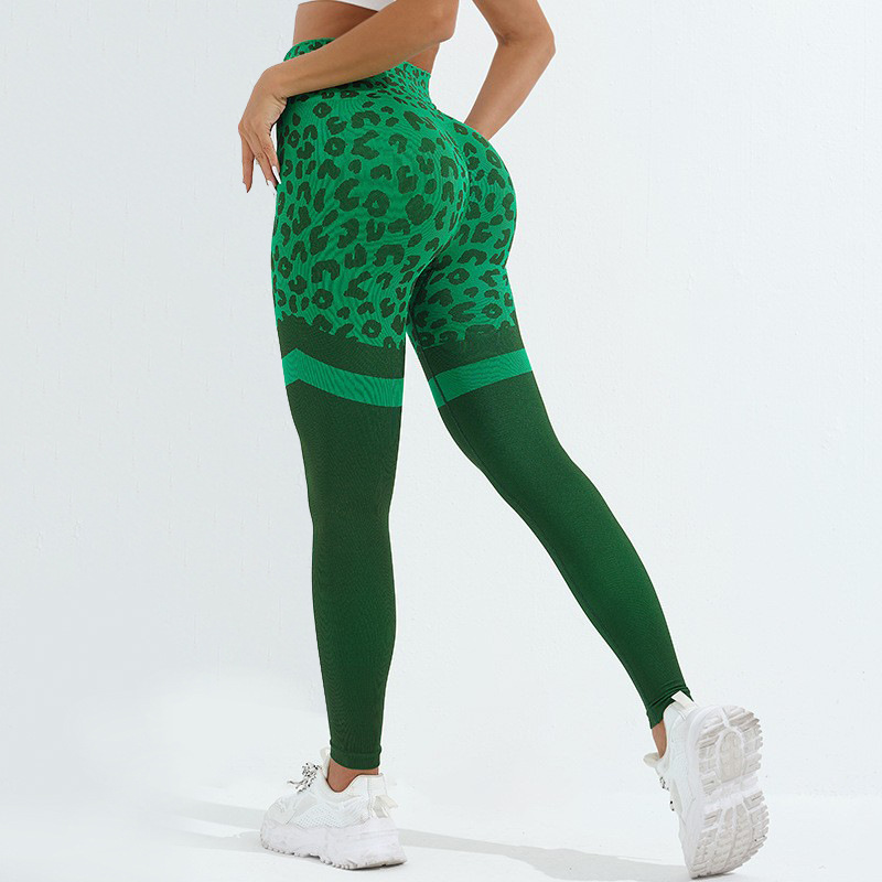 A23L235--Leopard print peach butt fitness pants for women outer wear tight butt lifting yoga pants