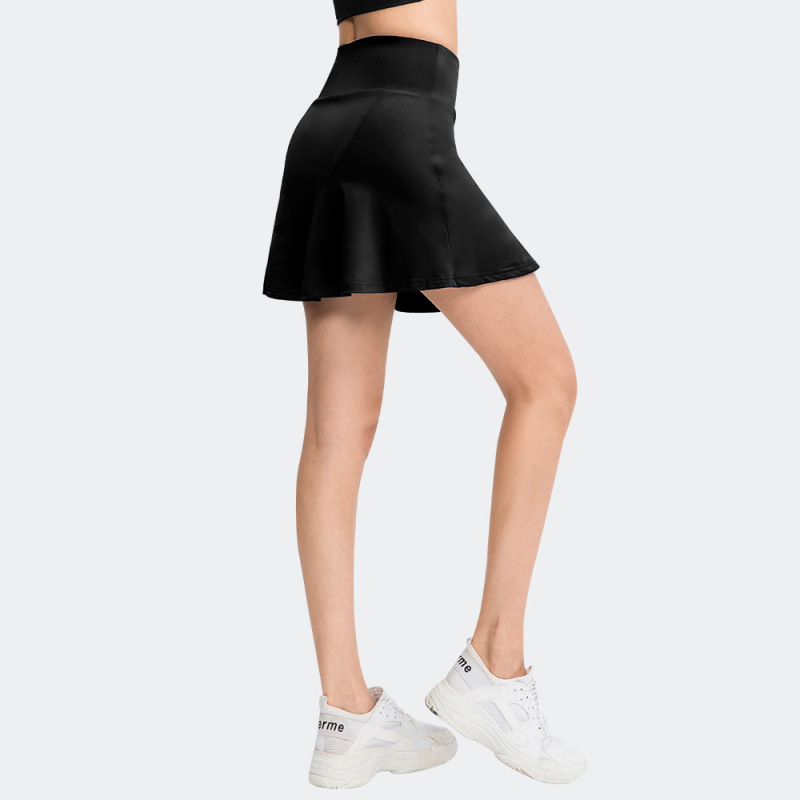 02420--Women's sports skirt, loose fake two-piece quick-drying running fitness skirt