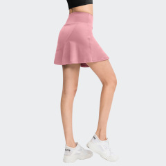 02420--Women's sports skirt, loose fake two-piece quick-drying running fitness skirt