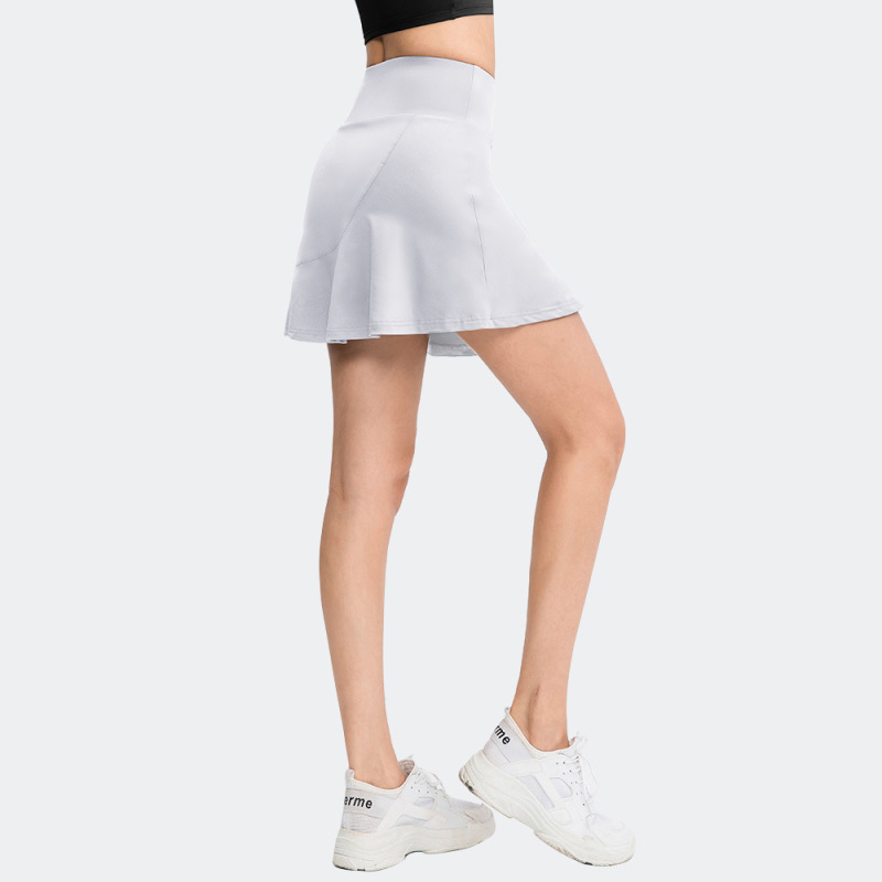 02420--Women's sports skirt, loose fake two-piece quick-drying running fitness skirt