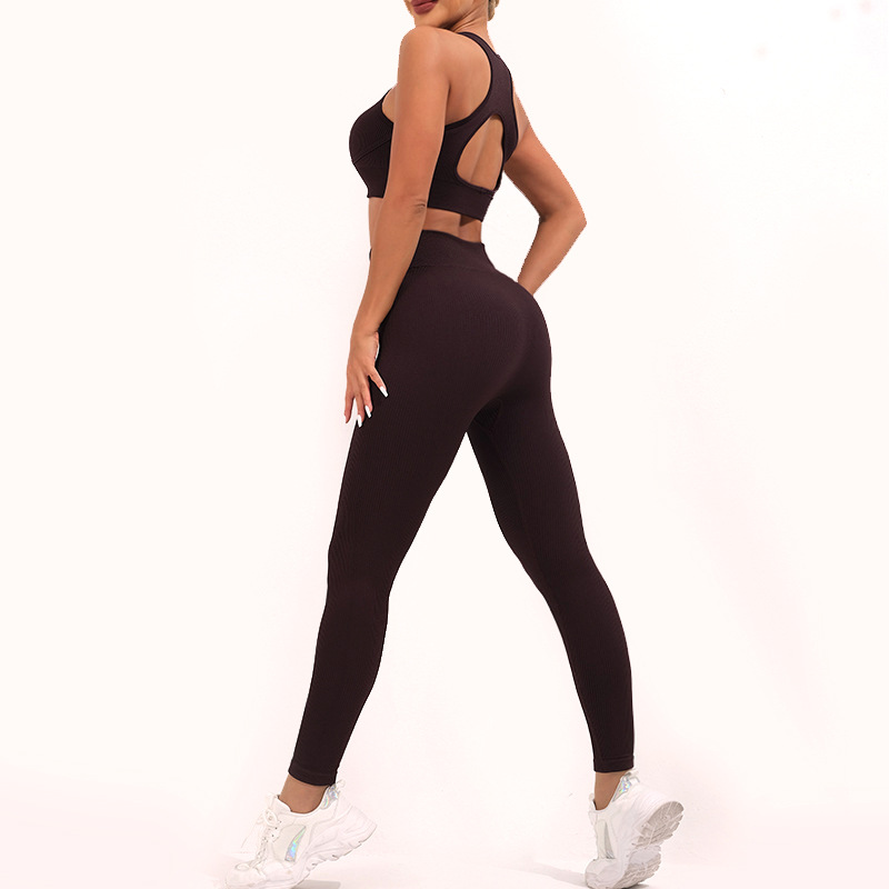 A23B243+A23L245--Threaded belly-control high-waist back-beautifying yoga set