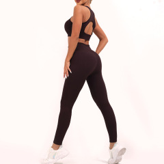 A23B243+A23L245--Threaded belly-control high-waist back-beautifying yoga set