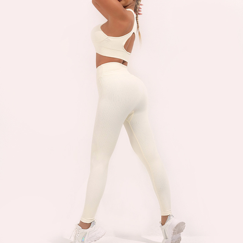 A23B243+A23L245--Threaded belly-control high-waist back-beautifying yoga set