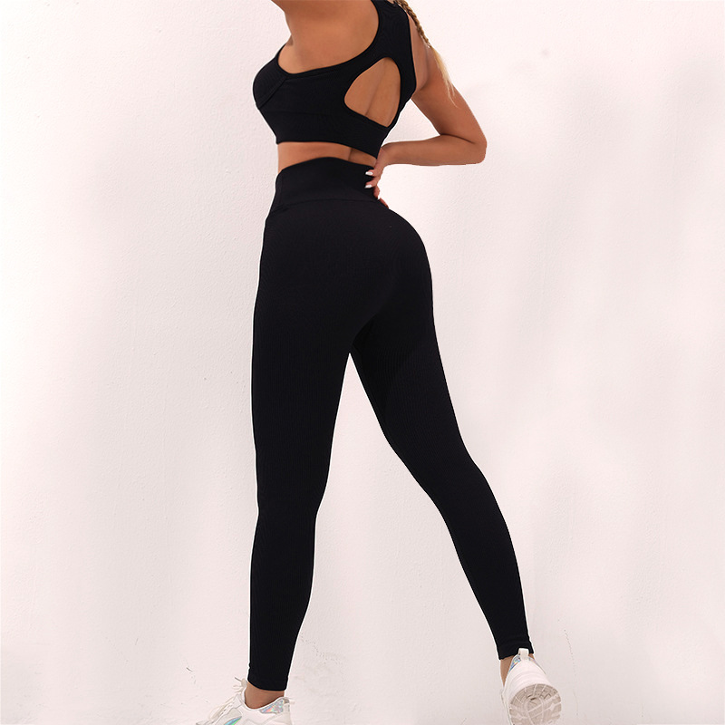 A23B243+A23L245--Threaded belly-control high-waist back-beautifying yoga set