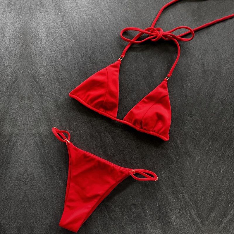 2027--Women's sexy three-point swimsuit body bikini