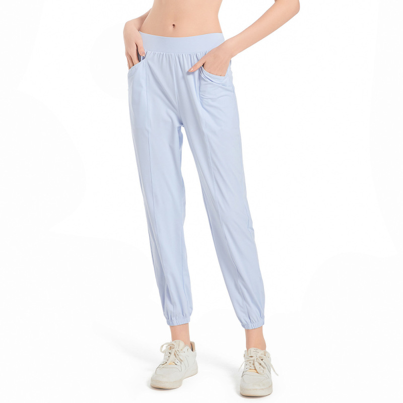 JY718--Women's Summer Ice Loose Sports Pants Quick-Drying and Breathable