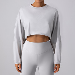 YW488--Popular round neck sweatshirt T-shirt sports short bottoming shirt