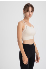 WXM5291--Thin shoulder straps, beautiful back, fake two-piece sports bra, yoga fitness wear, bra and vest all-in-one