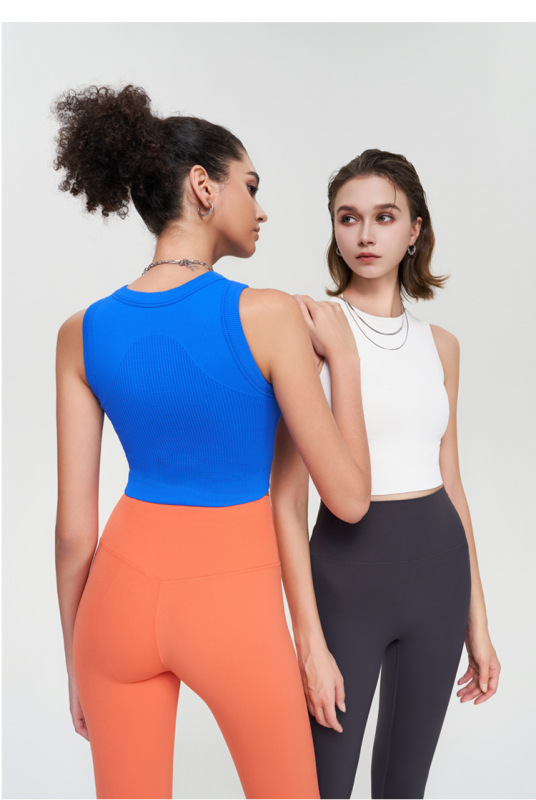 WXM5367--Seamless outer wear sports bra, shockproof fitness yoga wear, bra, vest top, one cup